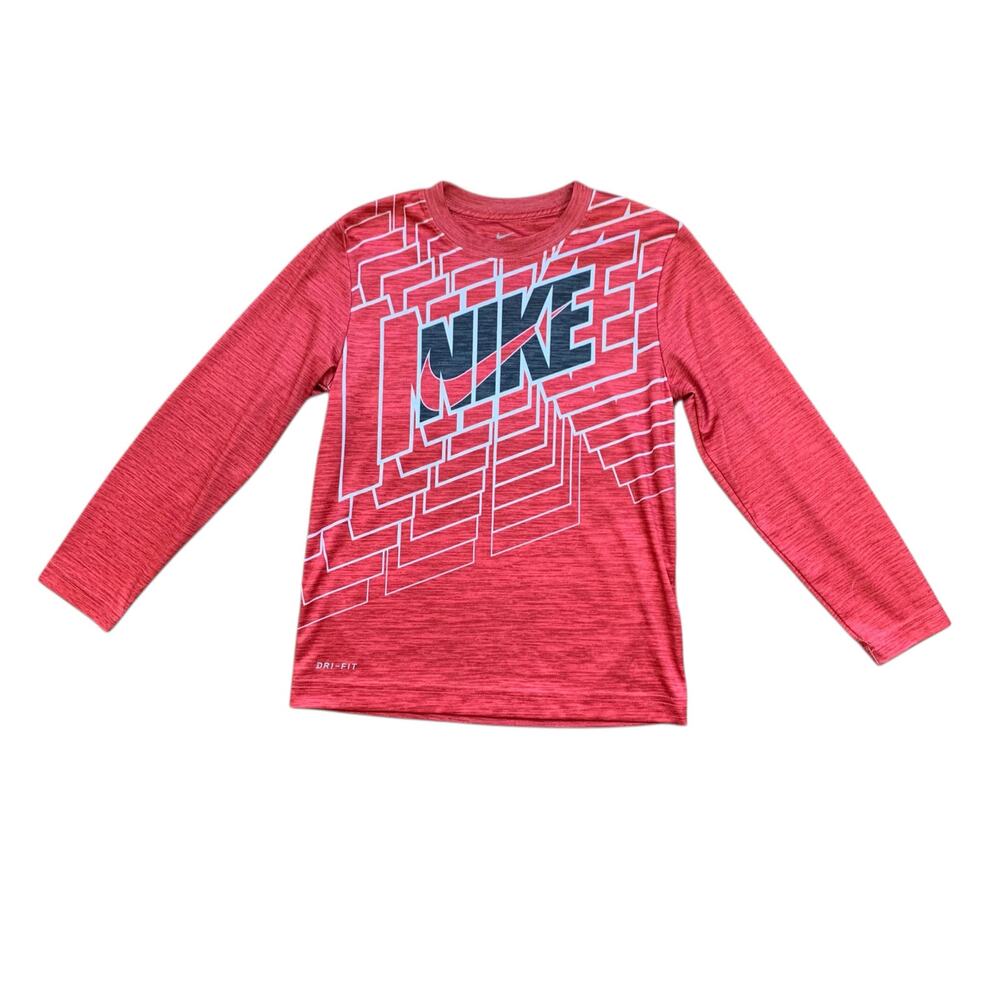 Nike Red Tech Shirt 6/7 - Picture 1 of 7